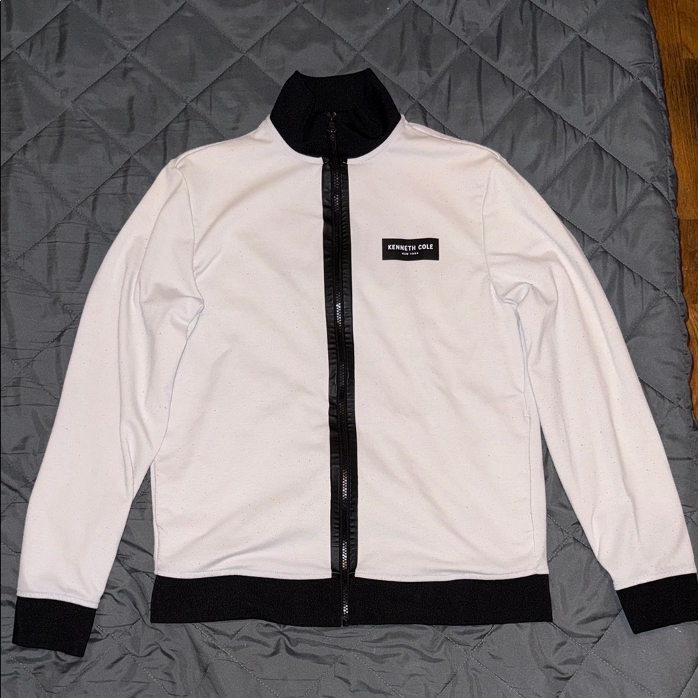 Kenneth Cole Monochrome Zip-Up Jacket
